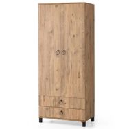 Sivas Gözde Mobilya Genç Odası 2 Kapılı 2 Çekmeceli 79x46x189 cm Gardrop