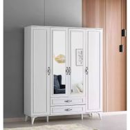 Sivas Gözde Mobilya Irmak 160x48x195 cm 4 Kapılı 2 Çekmeceli Gardrop