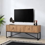 Sivas Gözde Mobilya Loft Ferforje 151x62x49 cm Çekmeceli TV Sehpası
