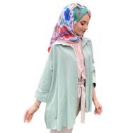 Siyane 00603 Turuncu Scarf Pamuklu Çiçek Desenli Soft Eşarp