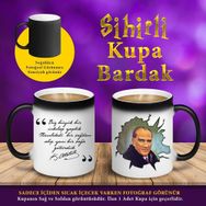 SKB4575 Kemal Atatürk İnkılap Sözü Sihirli Kupa Bardak