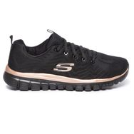 Skechers Graceful Get Connected 12615-BKRG Siyah Kadın Ayakkabı