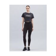 Skechers S221460-001 Shiny Logo Bisiklet Yaka Normal Kalıp Düz Siyah Kadın T-Shirt
