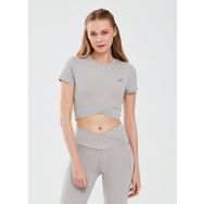 Skechers S241133-003 Performance Coll. W Short Sleeve Antrasit Bisiklet Yaka Kadın T-shirt