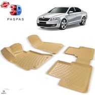 Skoda Octavia 2013 Sonrası Bej 3D Havuzlu Paspas