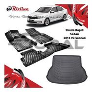 Skoda Rapid Sedan 2013 ve Sonrası Paspas ve Bagaj Havuzu