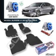 Skoda Superb 4D Havuzlu Kauçuk Paspas Takımı 2015 Üzeri A Kalite
