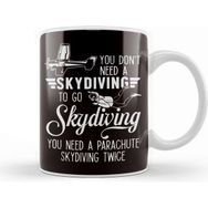 Skydiving Skydiver Parachuting Airplane Parachute Free Fall Kupa Bardak