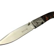 Skygo BK-011BK Buck Knives 23 cm Kahverengi Sedef Sap Kılıflı Kutulu Kamp Çakı