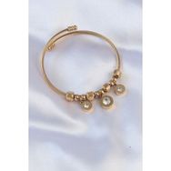 Skygo TJ-BB6089 316L Çelik Gold Renk Zirkon Taşlı Model Charm Bileklik