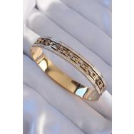 Skygo TJ-BB6188 316L Çelik Gold Renk Zirkon Taşlı Tiffany Model Kelepçe
