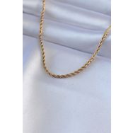Skygo TJ-BKO7586 316L Çelik Gold Renk Burgu Model 45 cm Kadın Kolye