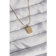 Skygo TJ-BKO8928 316L Çelik Gold Renk Kare Charm Model Kolye