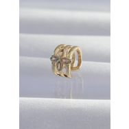 Skygo TJ-BKP9331 Pirinç Gold Renk Yonca Earcuff Küpe