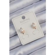 Skygo TJ-BKP9401 Xuping Rose Renk Zirkon Taşlı İncili Kedi Küpe