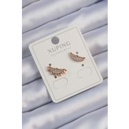 Skygo TJ-BKP9429 Xuping Rose Renk Zirkon Taşlı Ay Ve Güneş Tasarımlı Küpe