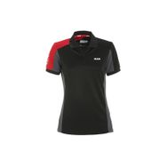 Slam A908005S00 Siyah Gri Kırmızı Polo Yaka Regular Fit Kadın T-Shirt