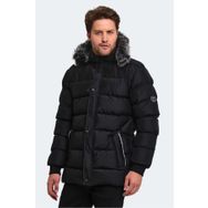 Slazenger ST23JE027-500 Heck Siyah Erkek Mont