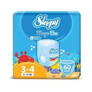 Sleepy 3-4 Numara 60 Adet Mayo Bebek Bezi