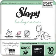 Sleepy Babycare 60x90 cm 10 Adet Bebek Bakım Örtüsü