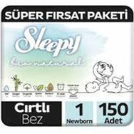 Sleepy Bio Natural No:1 Yenidoğan 150 Adet Bebek Bezi