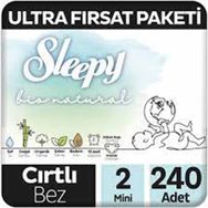 Sleepy Bio Natural No:2 Mini 240 Adet Bebek Bezi