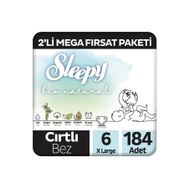 Sleepy Bio Natural No:6 XLarge 184 Adet Bebek Bezi