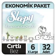 Sleepy Bio Natural No:6 XLarge 32 Adet Bebek Bezi