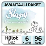 Sleepy Bio Natural No:6 XLarge 96 Adet Külot Bebek Bezi