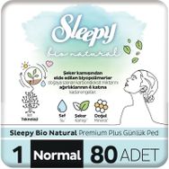 Sleepy Bio Natural Premium Plus Normal 80 Adet Günlük Ped