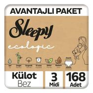 Sleepy Ecologic No:3 Midi 168 Adet Külot Bebek Bezi