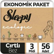 Sleepy Ecologic No:3 Midi 56 Adet Bebek Bezi