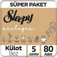 Sleepy Ecologic No:5 Junior 80 Adet Külot Bebek Bezi