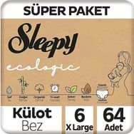 Sleepy Ecologic No:6 XLarge 64 Adet Külot Bebek Bezi