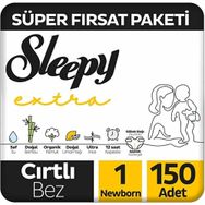 Sleepy Extra No:1 Yenidoğan 150 Adet Bebek Bezi