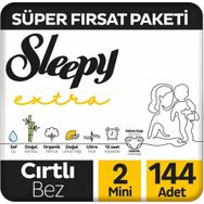 Sleepy Extra No:2 Mini 144 Adet Bebek Bezi