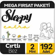 Sleepy Extra No:2 Mini 192 Adet Bebek Bezi