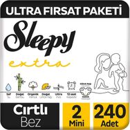 Sleepy Extra No:2 Mini 240 Adet Bebek Bezi