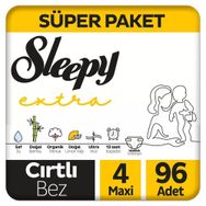 Sleepy Extra No:4 Maxi 96 Adet Bebek Bezi