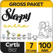 Sleepy Extra No:7 XXLarge 100 Adet Bebek Bezi