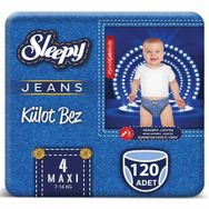 Sleepy Jeans No:4 Maxi 120 Adet Külot Bebek Bezi