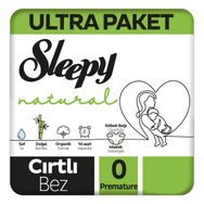 Sleepy Natural No:0 Prematüre 60 Adet Bebek Bezi