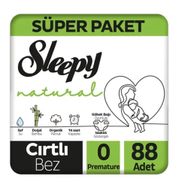 Sleepy Natural No:0 Prematüre 88 Adet Bebek Bezi