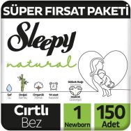 Sleepy Natural No:1 Yenidoğan 150 Adet Bebek Bezi
