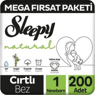 Sleepy Natural No:1 Yenidoğan 200 Adet Bebek Bezi