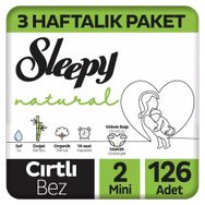 Sleepy Natural No:2 Mini 126 Adet Bebek Bezi