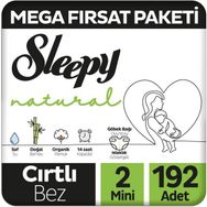 Sleepy Natural No:2 Mini 192 Adet Bebek Bezi