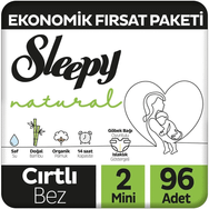 Sleepy Natural No:2 Mini 96 Adet Bebek Bezi