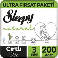 Sleepy Natural No:3 Midi 200 Adet Bebek Bezi