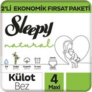 Sleepy Natural No:4 Maxi 100 Adet Külot Bebek Bezi
